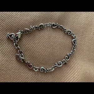 Brighton silver heart scroll bracelet